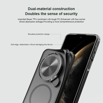 For Huawei Mate 70 NILLKIN CamShield Prop MagSafe Magnetic Translucent PC Phone Case(Black) by NILLKIN