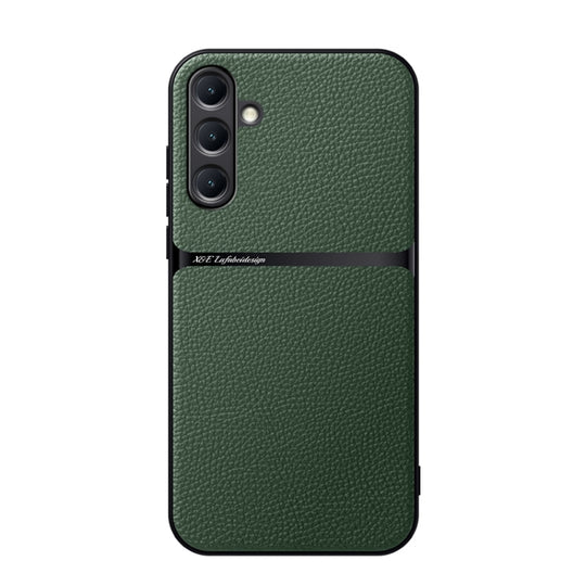 For Galaxy A16 5G Litchi Leather Magnetic Full Coverage Shockproof Phone Case(Green)