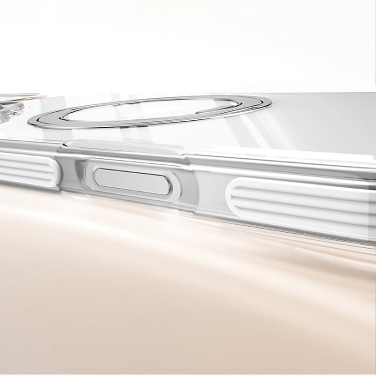 For iPhone 16 Gear Plating PC 360 Ring Holder Magsafe Phone Case(Transparent Copper) - iPhone 16 Cases by buy2fix | Online Shopping UK | buy2fix