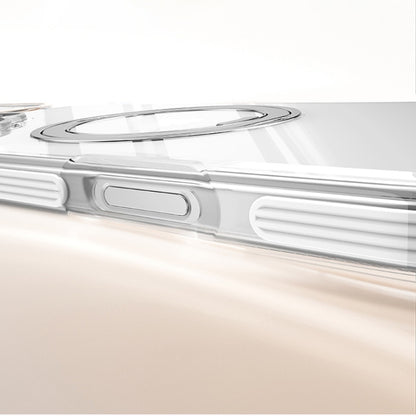 For iPhone 16 Gear Plating PC 360 Ring Holder Magsafe Phone Case(Transparent Copper) - iPhone 16 Cases by buy2fix | Online Shopping UK | buy2fix