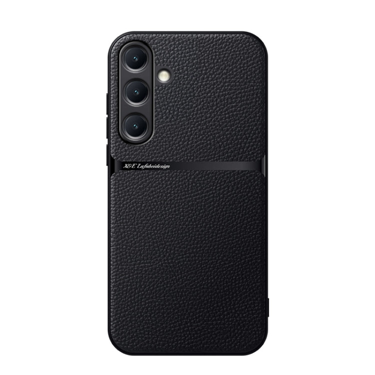 For Samsung Galaxy S25 5G Litchi Leather Magnetic Full Coverage Shockproof Phone Case(Black) by buy2fix