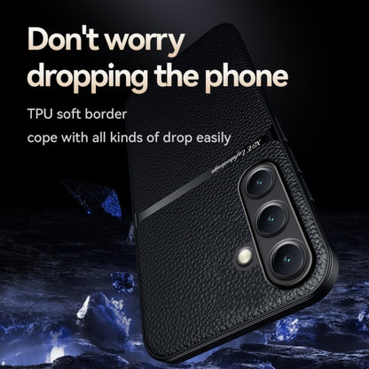 For Samsung Galaxy S25 5G Litchi Leather Magnetic Full Coverage Shockproof Phone Case(Black) by buy2fix