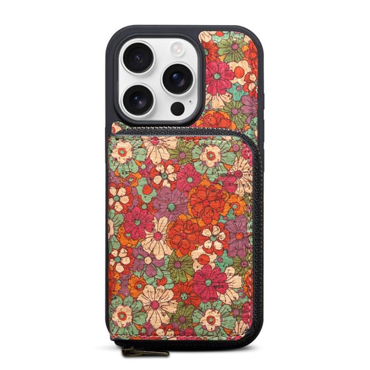 For iPhone 16 Plus Denior D23 MagSafe Detachable Zipper Wallet Holder Phone Case(Red) by Denior