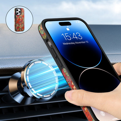 For iPhone 13 Pro Max Denior D23 MagSafe Detachable Zipper Wallet Holder Phone Case(Red) - iPhone 13 Pro Max Cases by Denior | Online Shopping UK | buy2fix