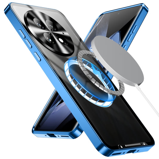 For OnePlus 13 MagSafe Magnetic Frosted Metal Phone Case(Blue) by buy2fix
