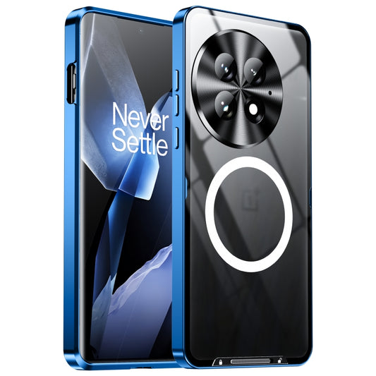 For OnePlus 13 MagSafe Magnetic Frosted Metal Phone Case(Blue) by buy2fix