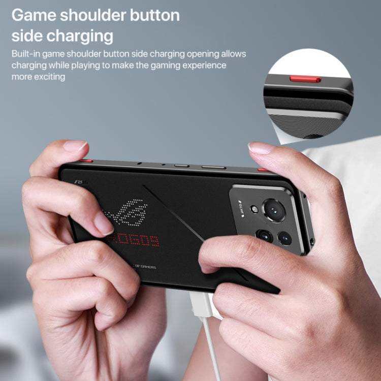 For  ASUS ROG Phone 9 Pro Snap Buckle Metal Frame Glass Back Panel Phone Case(Sierra Blue) - ASUS Cases by buy2fix | Online Shopping UK | buy2fix