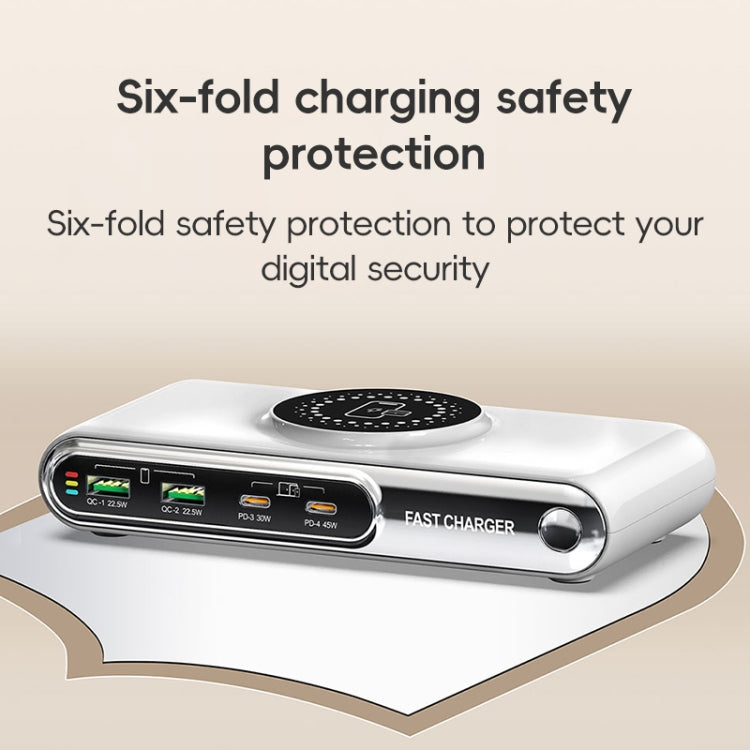 F9A 6 in 1 72W Multifunctional Smart Charger with LED Ambient Light, Plug:UK Plug - Multifunction Charger by buy2fix | Online Shopping UK | buy2fix