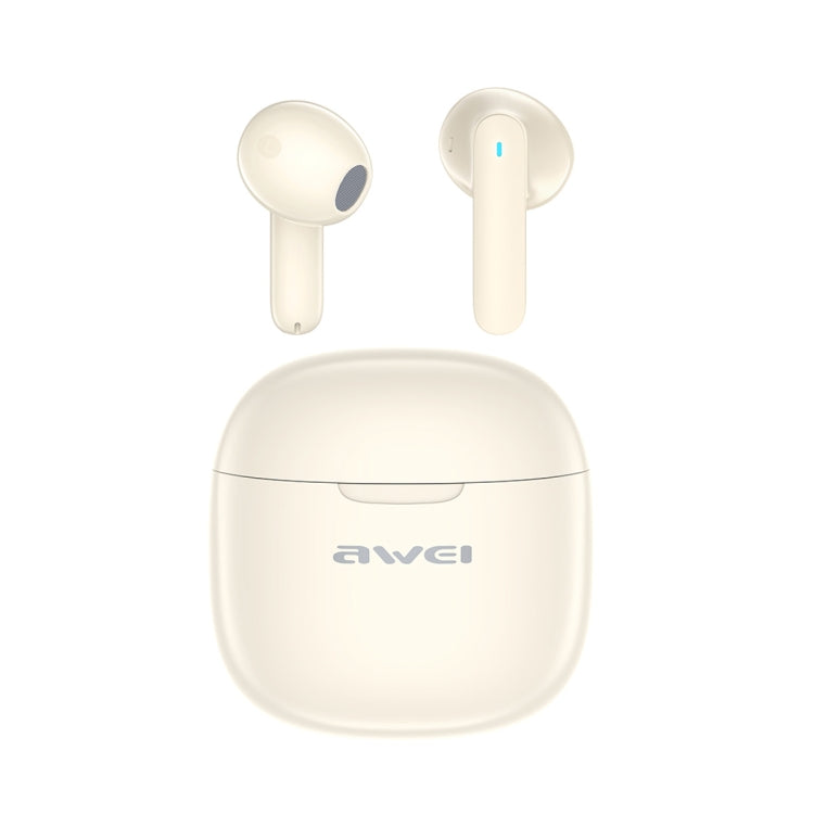 awei T68 ENC Noise Reduction Wireless Bluetooth Gaming Earphone(White) - Bluetooth Earphone by awei | Online Shopping UK | buy2fix