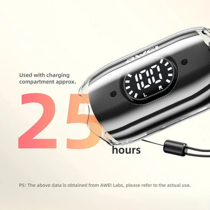 awei TZ7 Clip-on Wireless Bluetooth Earphone(Black) - Bluetooth Earphone by awei | Online Shopping UK | buy2fix