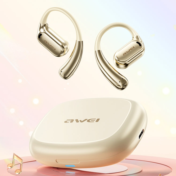 awei TZ8 OWS Open Wireless Bluetooth Earphone(Beige) - Bluetooth Earphone by awei | Online Shopping UK | buy2fix