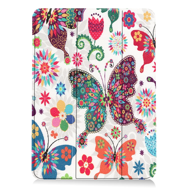 For iPad Air 11 2024 / 2022 / 2020 10.9 Colored Drawing Horizontal Flip Leather Case with Three-folding Holder & Sleep / Wake-up Function(Colorful Butterfly) - iPad Air (2022) / (2020) 10.9 Cases by buy2fix | Online Shopping UK | buy2fix