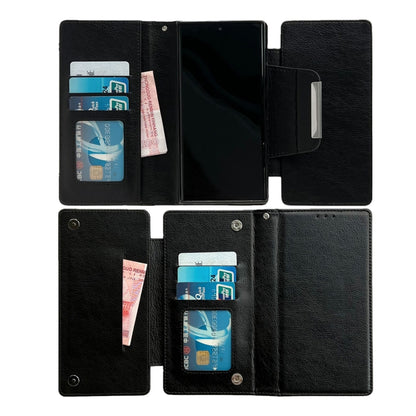 For Samsung Galaxy S25 Ultra 5G Multifunctional 7-Card Wallet Leather Phone Case(Black) by buy2fix