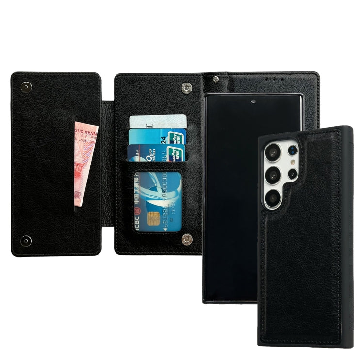 For Samsung Galaxy S25 Ultra 5G Multifunctional 7-Card Wallet Leather Phone Case(Black) by buy2fix