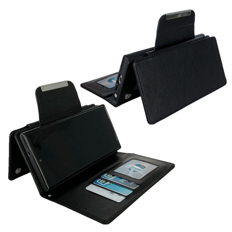 For Samsung Galaxy S25 Ultra 5G Multifunctional 7-Card Wallet Leather Phone Case(Black) by buy2fix