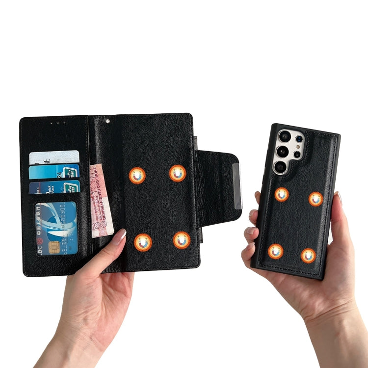 For Samsung Galaxy S25 Ultra 5G Multifunctional 7-Card Wallet Leather Phone Case(Black) by buy2fix