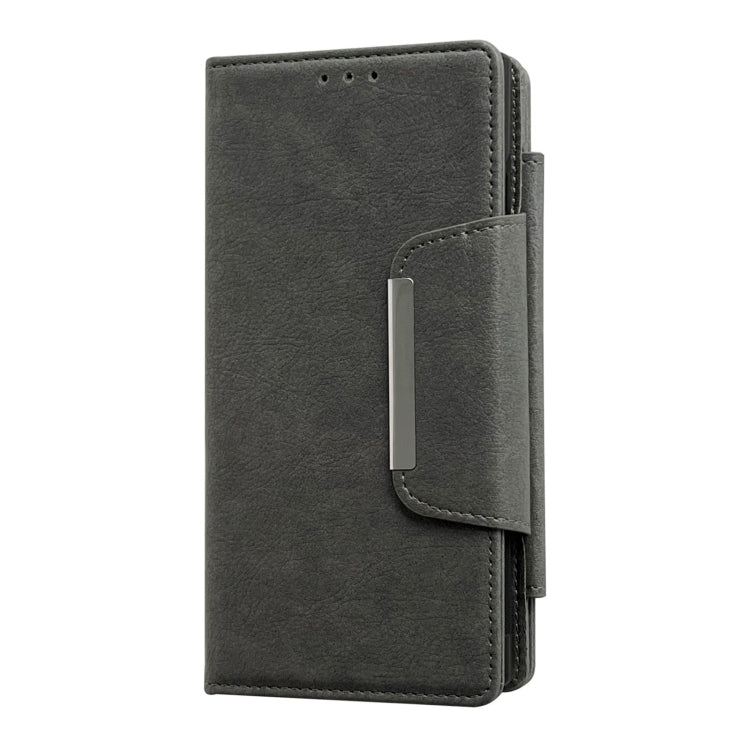 For Samsung Galaxy S25 Ultra 5G Multifunctional 7-Card Wallet Leather Phone Case(Grey) by buy2fix