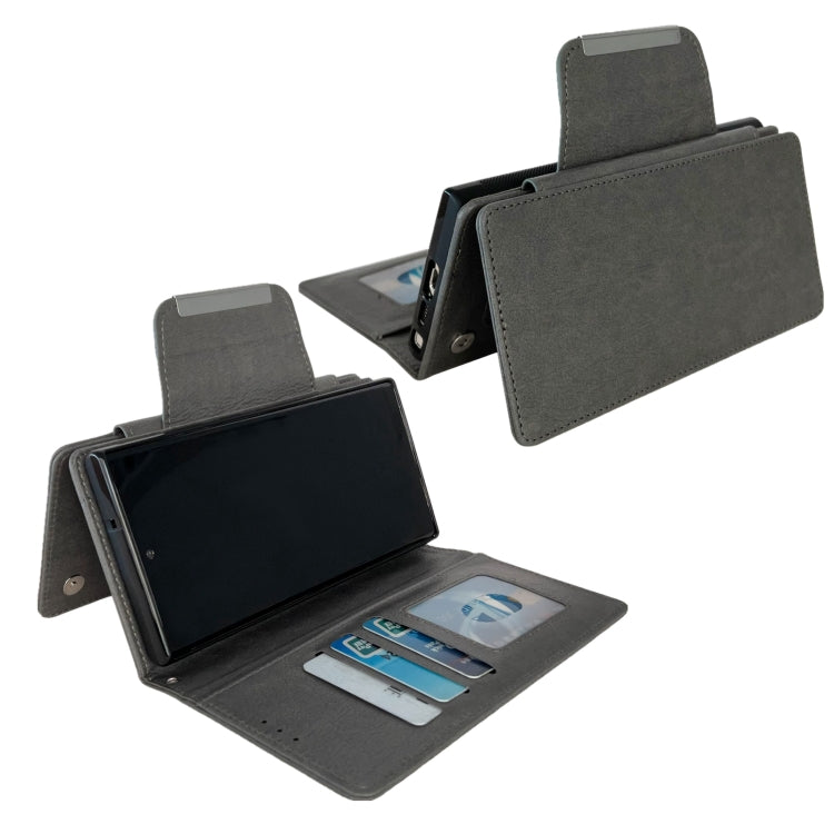 For Samsung Galaxy S25 Ultra 5G Multifunctional 7-Card Wallet Leather Phone Case(Grey) by buy2fix