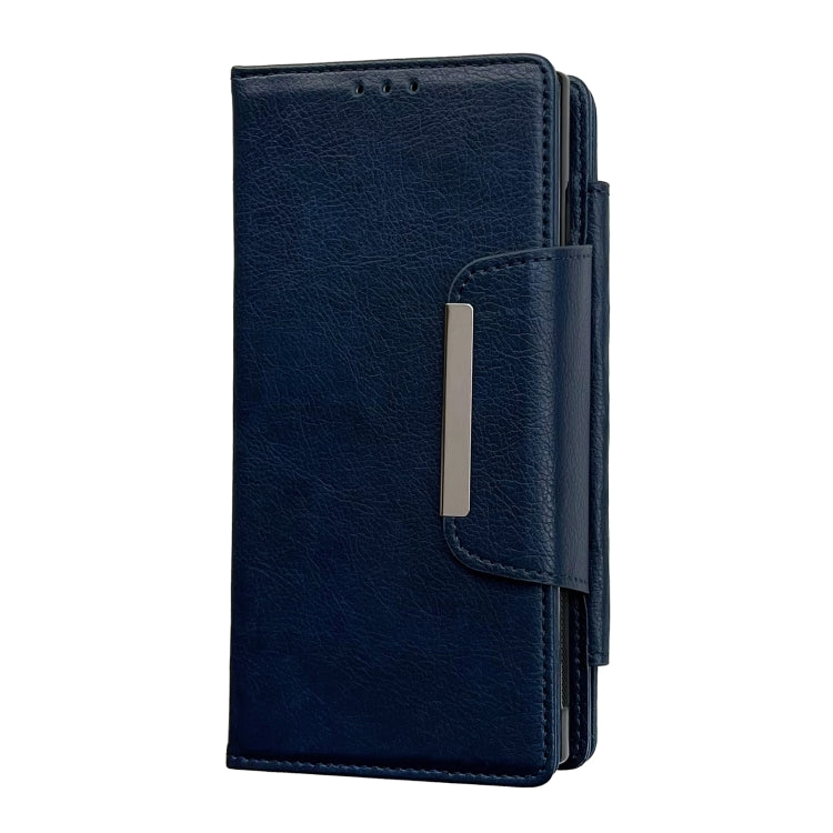 For Samsung Galaxy S25+ 5G Multifunctional 7-Card Wallet Leather Phone Case(Royal Blue) by buy2fix