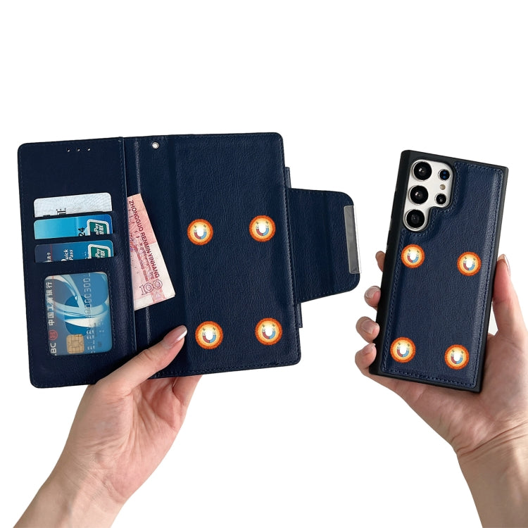 For Samsung Galaxy S25+ 5G Multifunctional 7-Card Wallet Leather Phone Case(Royal Blue) by buy2fix