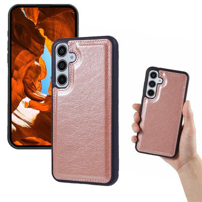 For Samsung Galaxy S25 5G Multifunctional 7-Card Wallet Leather Phone Case(Rose Gold) by buy2fix