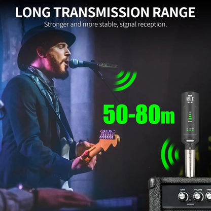 XTUGA SF-1 Wireless XLR Transmitter & Receiver UHF Wireless Adapter for Wired Mic / Guitar(Black) - Microphone by XTUGA | Online Shopping UK | buy2fix