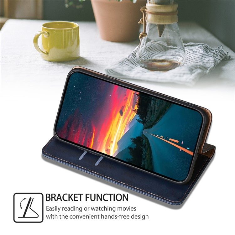 For Samsung Galaxy S25 5G Gloss Oil Solid Color Magnetic Leather Phone Case(Blue) - Galaxy S25 5G Cases by buy2fix | Online Shopping UK | buy2fix