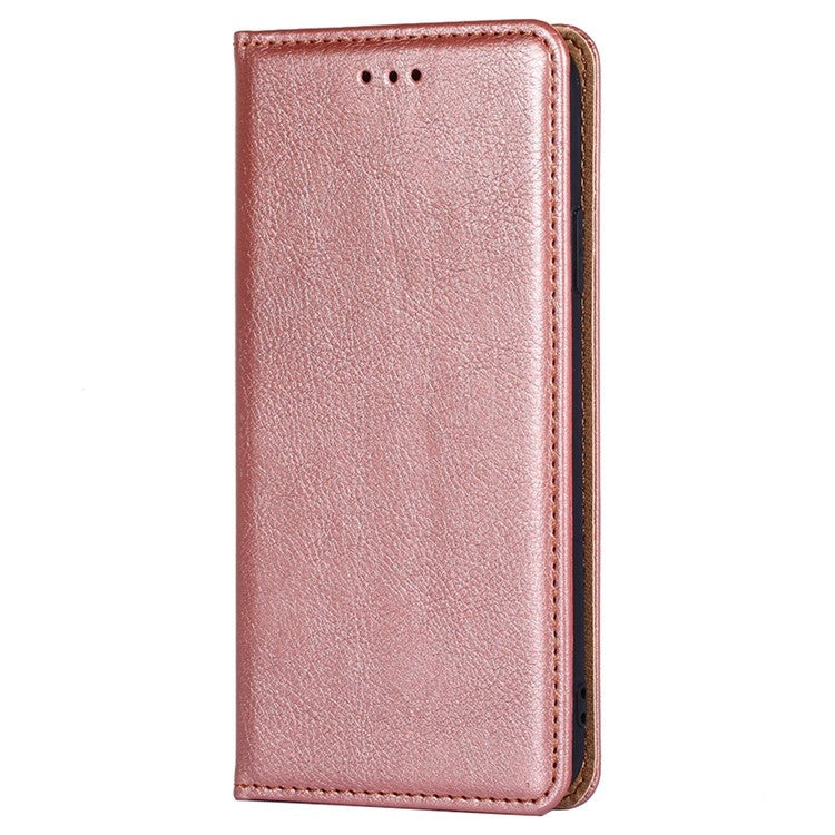 For Samsung Galaxy S25 5G Gloss Oil Solid Color Magnetic Leather Phone Case(Rose Gold) - Galaxy S25 5G Cases by buy2fix | Online Shopping UK | buy2fix