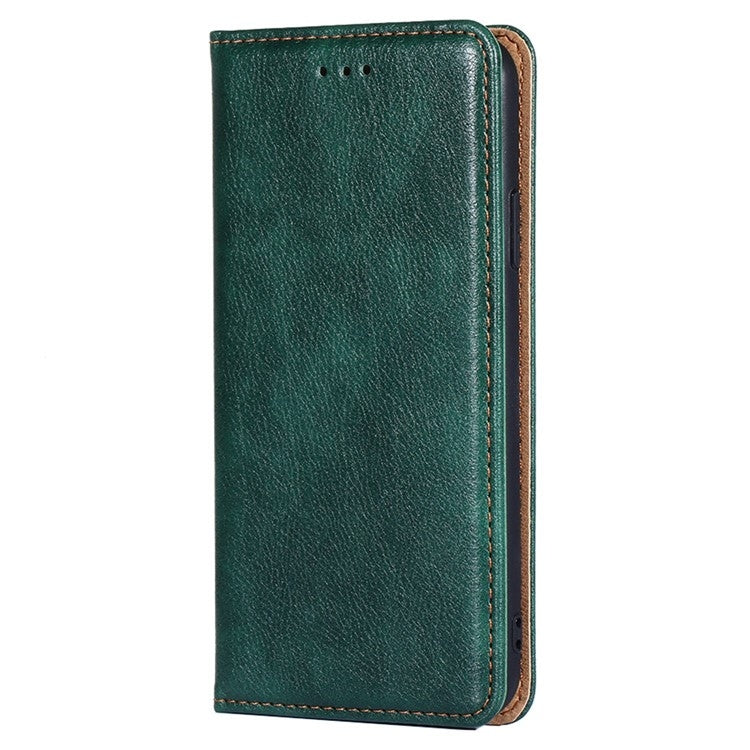 For Samsung Galaxy S25 5G Gloss Oil Solid Color Magnetic Leather Phone Case(Green) by buy2fix
