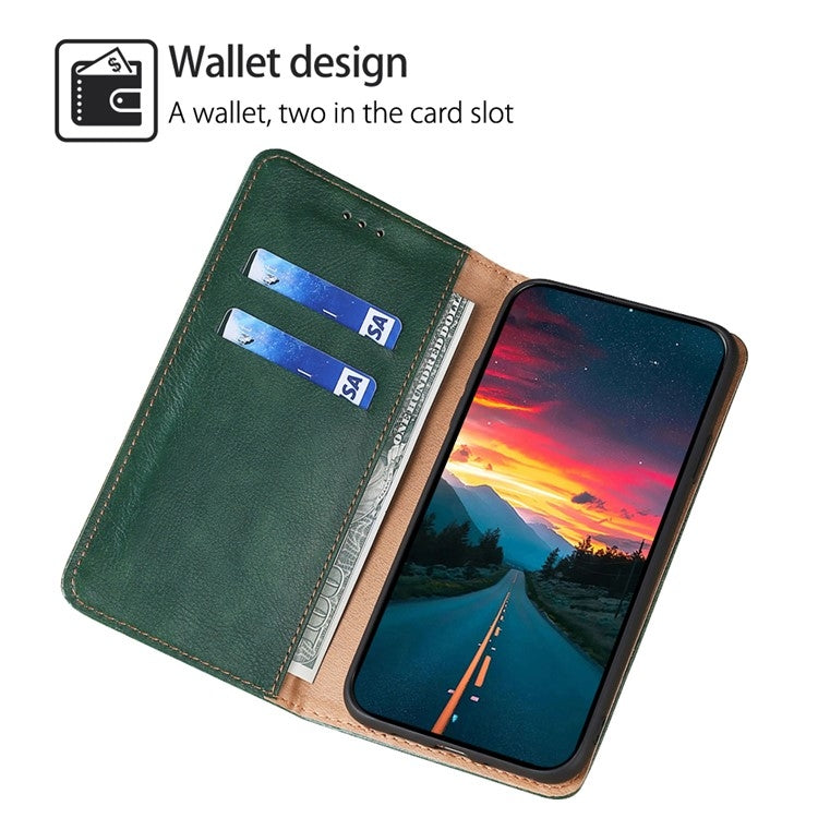 For Samsung Galaxy S25 5G Gloss Oil Solid Color Magnetic Leather Phone Case(Green) by buy2fix