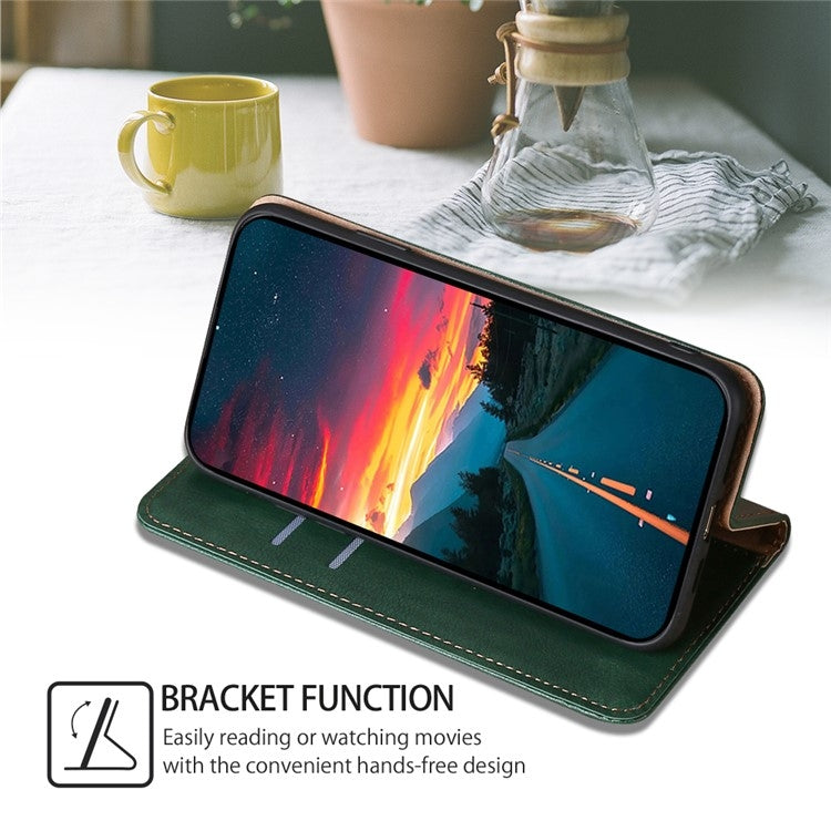 For Samsung Galaxy S25 5G Gloss Oil Solid Color Magnetic Leather Phone Case(Green) by buy2fix