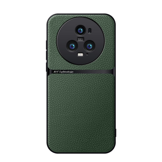 For Honor Magic5 Pro Litchi Leather Magnetic Full Coverage Shockproof Phone Case(Green)