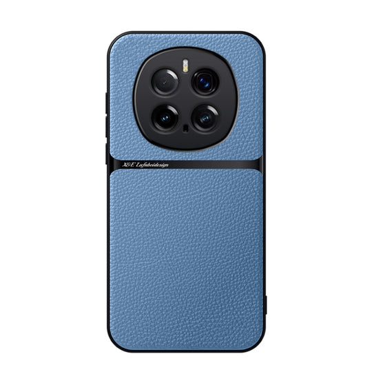 For Honor Magic7 Pro Litchi Leather Magnetic Full Coverage Shockproof Phone Case(Blue)