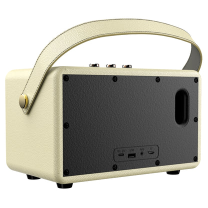 Zealot MT01M Retro Card Portable Wireless Bluetooth Speaker with Microphone(White) - Desktop Speaker by ZEALOT | Online Shopping UK | buy2fix