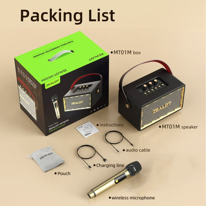 Zealot MT01M Retro Card Portable Wireless Bluetooth Speaker with Microphone(White) - Desktop Speaker by ZEALOT | Online Shopping UK | buy2fix