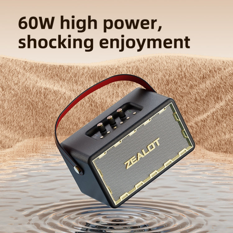 Zealot MT01M Retro Card Portable Wireless Bluetooth Speaker with Microphone(Black) - Desktop Speaker by ZEALOT | Online Shopping UK | buy2fix