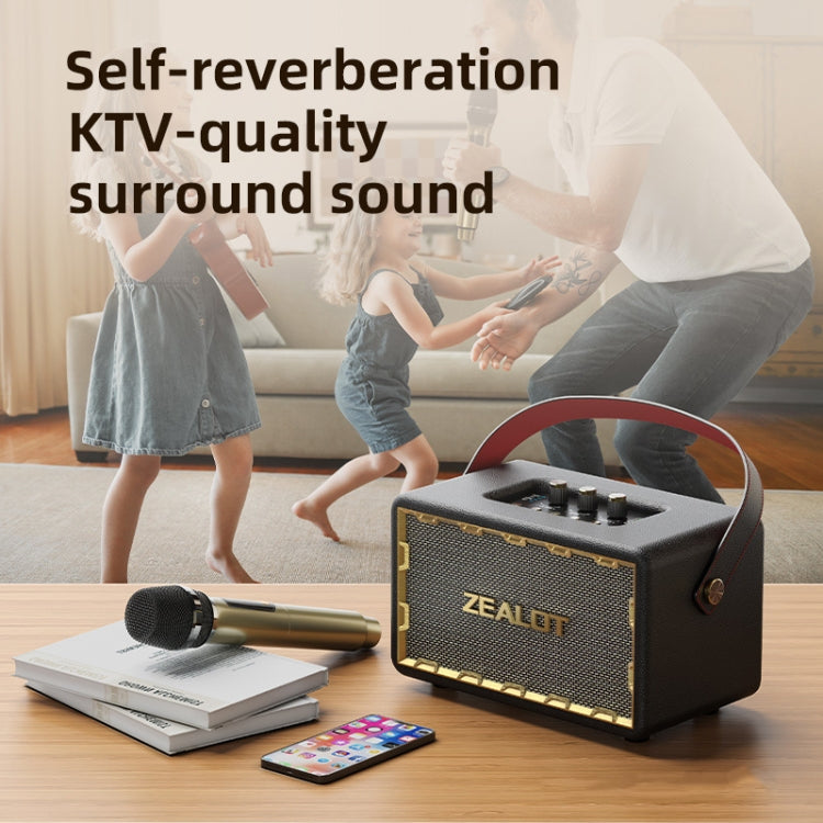Zealot MT01M Retro Card Portable Wireless Bluetooth Speaker with Microphone(Black) - Desktop Speaker by ZEALOT | Online Shopping UK | buy2fix