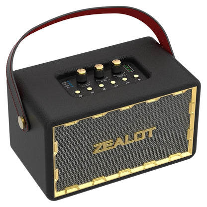 Zealot MT01M Retro Card Portable Wireless Bluetooth Speaker with Dual Microphones(Black) - Desktop Speaker by ZEALOT | Online Shopping UK | buy2fix