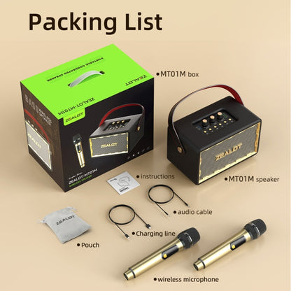 Zealot MT01M Retro Card Portable Wireless Bluetooth Speaker with Dual Microphones(White) - Desktop Speaker by ZEALOT | Online Shopping UK | buy2fix