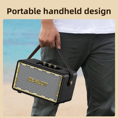 Zealot MT01M Retro Card Portable Wireless Bluetooth Speaker with Dual Microphones(Black) - Desktop Speaker by ZEALOT | Online Shopping UK | buy2fix