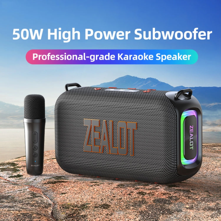 Zealot S85M 50W Outdoor Portable Bluetooth Speaker with Microphone(Black) - Waterproof Speaker by ZEALOT | Online Shopping UK | buy2fix