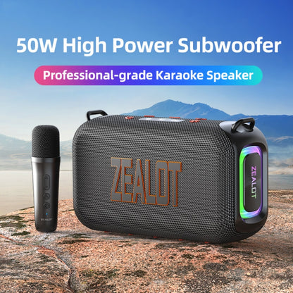 Zealot S85M 50W Outdoor Portable Bluetooth Speaker with Microphone(Black) - Waterproof Speaker by ZEALOT | Online Shopping UK | buy2fix