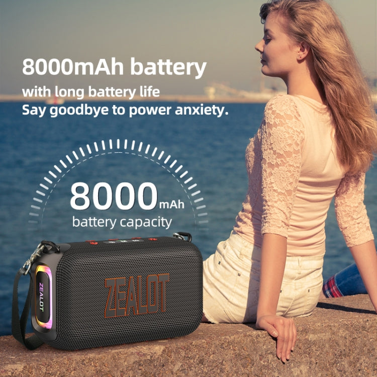 Zealot S85M 50W Outdoor Portable Bluetooth Speaker with Microphone(Black) - Waterproof Speaker by ZEALOT | Online Shopping UK | buy2fix