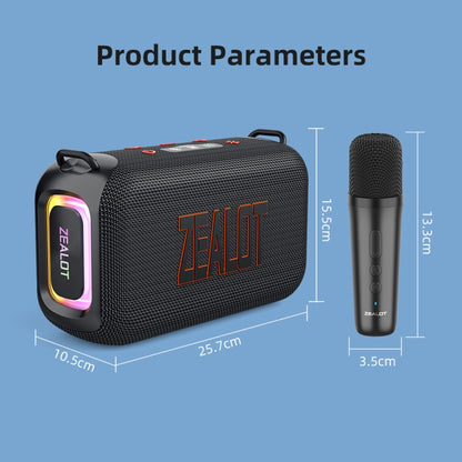 Zealot S85M 50W Outdoor Portable Bluetooth Speaker with Dual Microphones(Black) - Waterproof Speaker by ZEALOT | Online Shopping UK | buy2fix