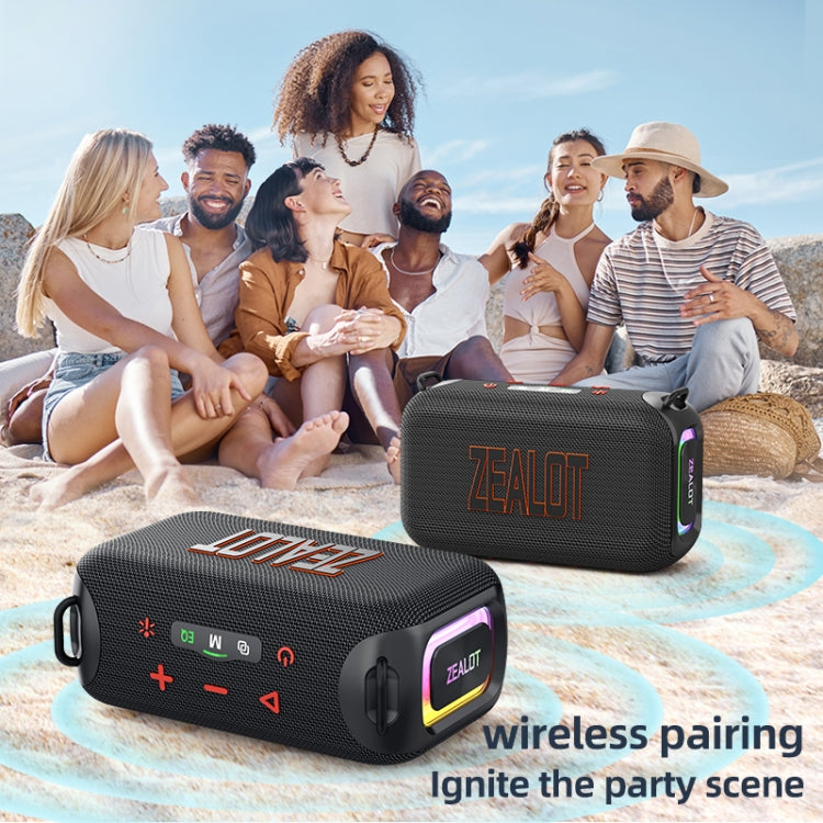Zealot S85M 50W Outdoor Portable Bluetooth Speaker with Dual Microphones(Black) - Waterproof Speaker by ZEALOT | Online Shopping UK | buy2fix