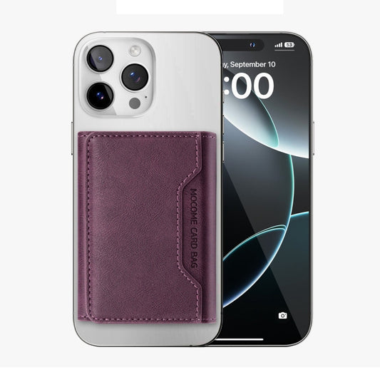 Pindun Multifunctional MagSafe Magnetic Wallet Card Bag Case With Retail Box(Purple) - Adhesive Card Holders by buy2fix | Online Shopping UK | buy2fix