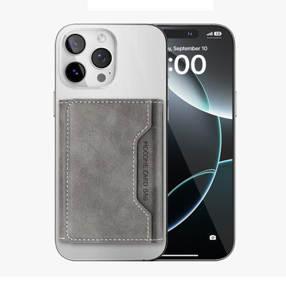 Pindun Multifunctional MagSafe Magnetic Wallet Card Bag Case With Retail Box(Grey) - Adhesive Card Holders by buy2fix | Online Shopping UK | buy2fix