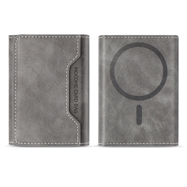 Pindun Multifunctional MagSafe Magnetic Wallet Card Bag Case With Retail Box(Grey) - Adhesive Card Holders by buy2fix | Online Shopping UK | buy2fix