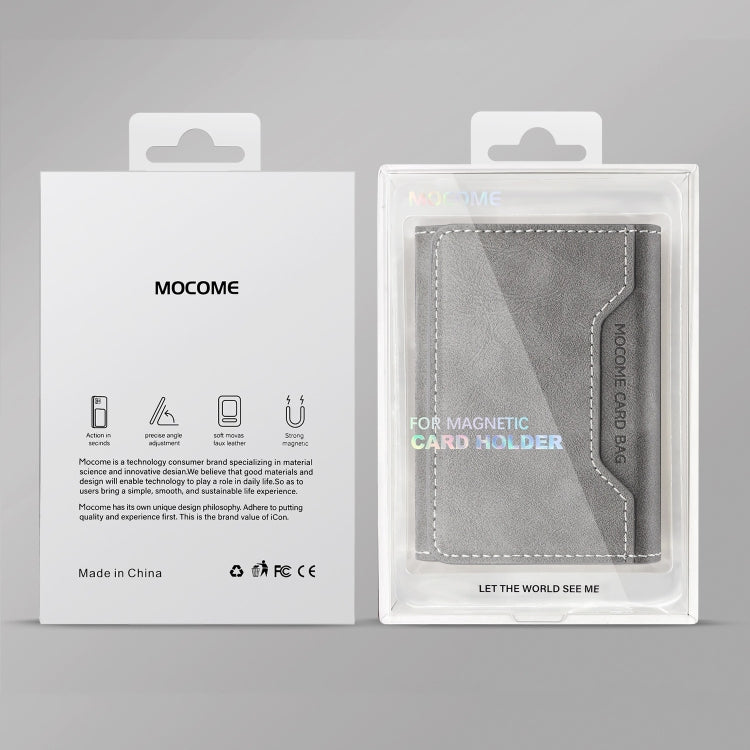 Pindun Multifunctional MagSafe Magnetic Wallet Card Bag Case With Retail Box(Grey) - Adhesive Card Holders by buy2fix | Online Shopping UK | buy2fix