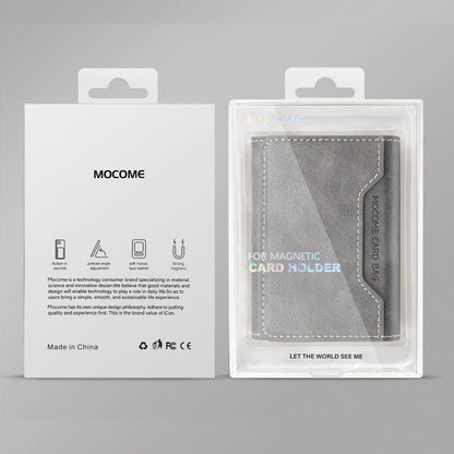 Pindun Multifunctional MagSafe Magnetic Wallet Card Bag Case With Retail Box(Grey) - Adhesive Card Holders by buy2fix | Online Shopping UK | buy2fix